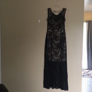 Formal black lace dress